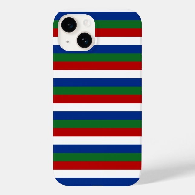 gambia flag stripes country pattern symbol red gre Case-Mate iPhone case (Back)