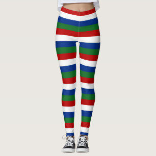 gambia flag stripes country pattern symbol red gre leggings