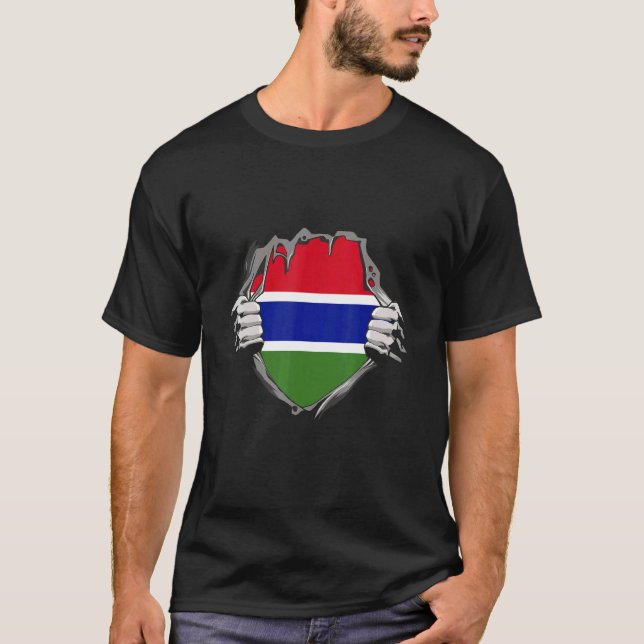 Gambia Flag T-Shirt (Front)