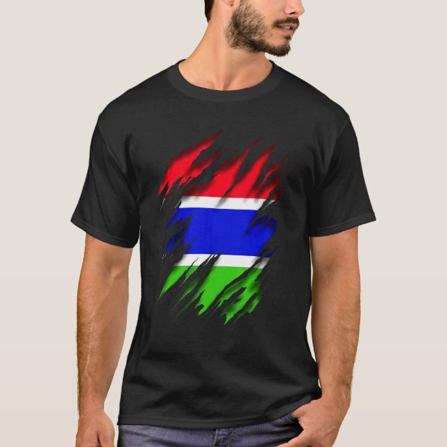 Gambia Flag T-Shirt (Front)