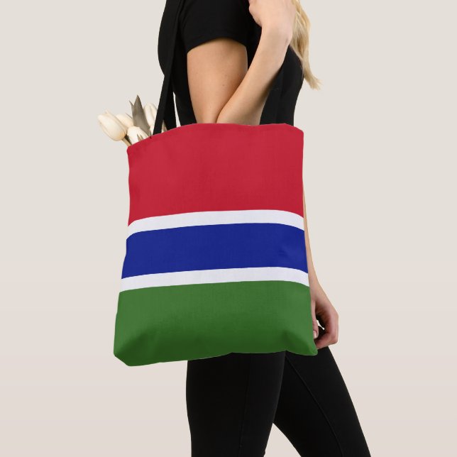 Gambia flag tote bag (Close Up)