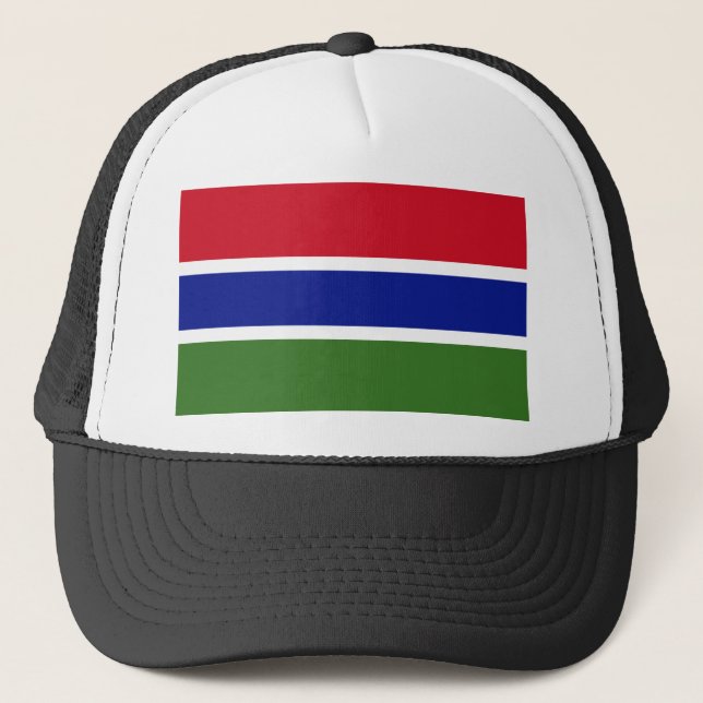 Gambia Flag Trucker Hat (Front)