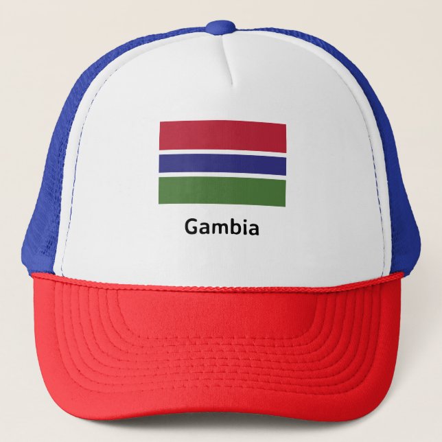 Gambia Flag Trucker Hat (Front)