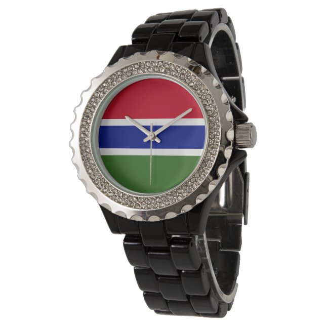 Gambia flag watch (Angled)