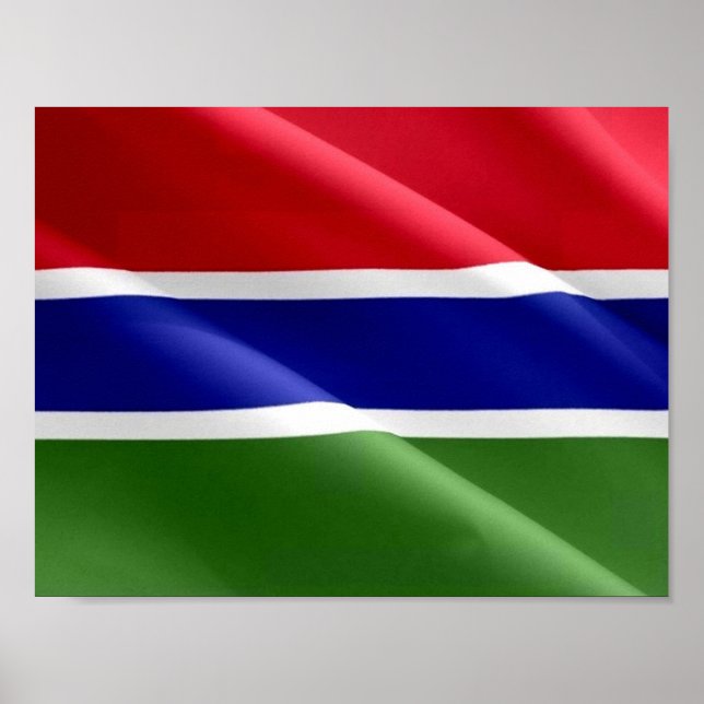 Gambia - Flag Waving - Poster (Front)