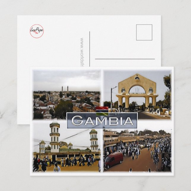 Gambia - Mosaic - Postcard (Front/Back)