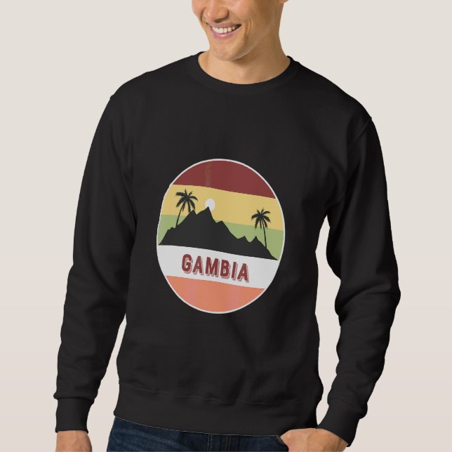 Gambia Mountain And Palms Sweatshirt (Front)