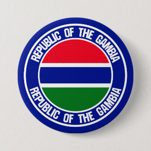 Gambia Round Emblem 3 Inch Round Button