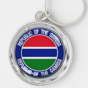 Gambia Round Emblem Keychain