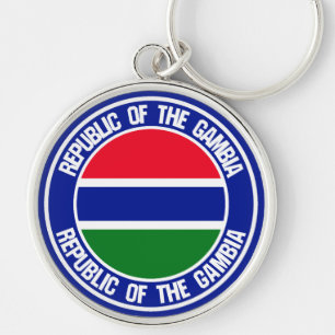 Gambia Round Emblem Keychain