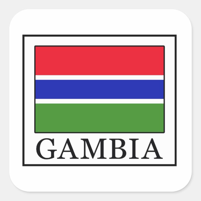 Gambia Square Sticker (Front)