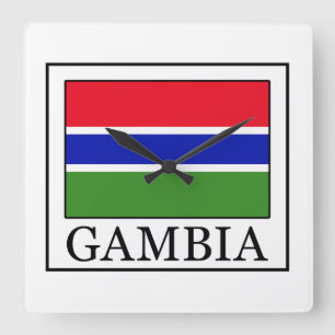 Gambia Square Wall Clock