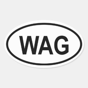 Gambia "WAG" Oval Sticker