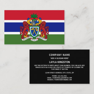 Gambian Flag & Coat of Arms, Flag of The Gambia Business Card
