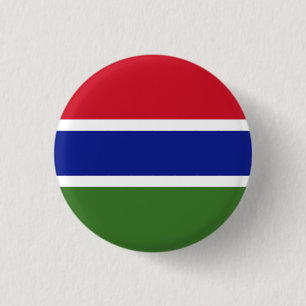 Gambian Flag, Flag of The Gambia 1 Inch Round Button