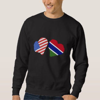Gambian Flag Heart USA America Gambian Pride Gambi Sweatshirt