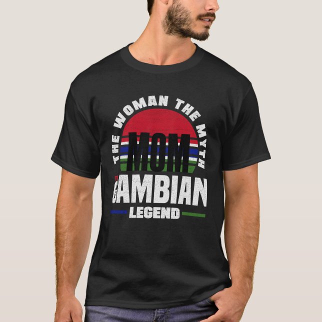 Gambian Gambia Gambian Flag Mothers Day T-Shirt (Front)