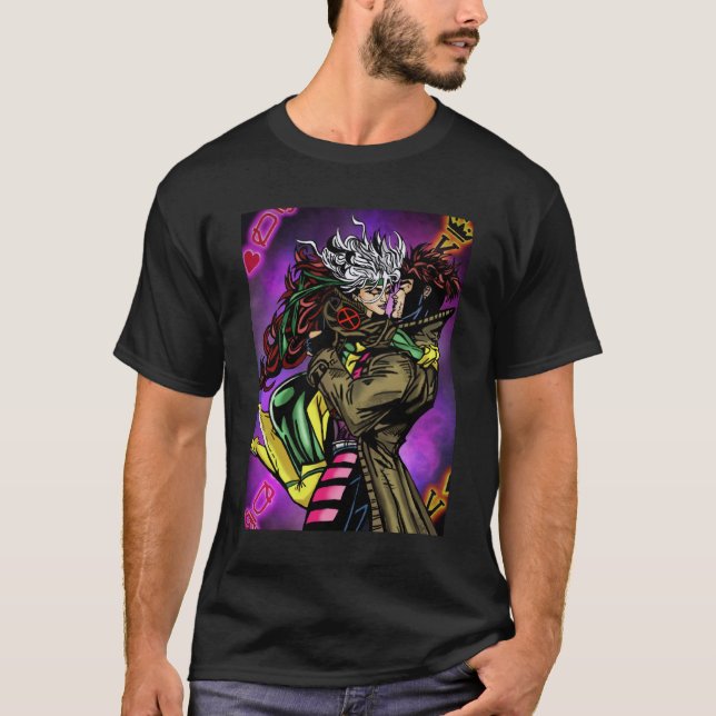 Gambit and Rogue   T-Shirt (Front)