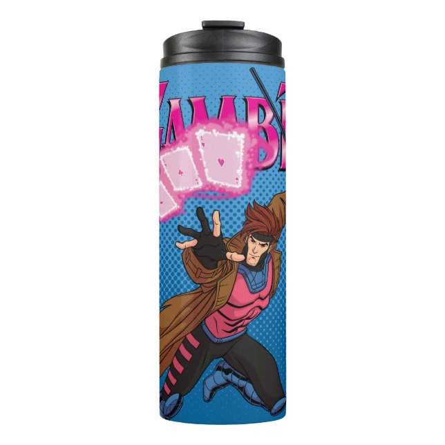 Gambit Character Pose Thermal Tumbler (Front)