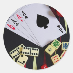 gambler classic round sticker