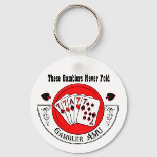 Gambler Key Chian with Old Style Patch Keychain