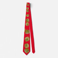 Gambler Red and Gold Neck Tie