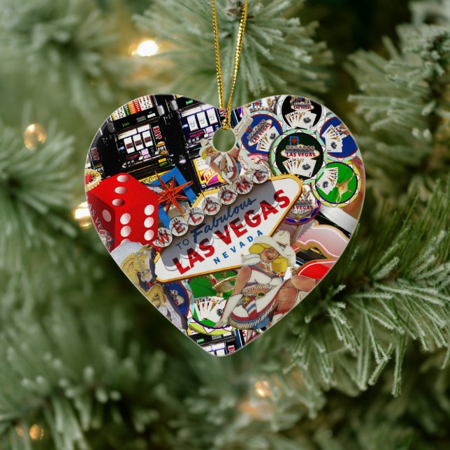 Gamblers Delight - Las Vegas Icons Ceramic Ornament (Tree)