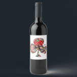 Gamblers Delight - Las Vegas Icons Collage Wine Label<br><div class="desc">* Club Las Vegas Icons Playing Card Shape * Designed within the playing card shape you'll find the Las Vegas sign, craps table, red dice, slot machines, bingo and more Las Vegas Icons, a real Gamblers Delight ! * Labels for several bottle styles and sizes (resize the design for a...</div>