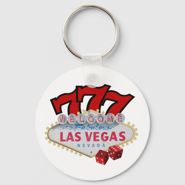 Gambler's Las Vegas Lucky Keychain! Keychain (Front)