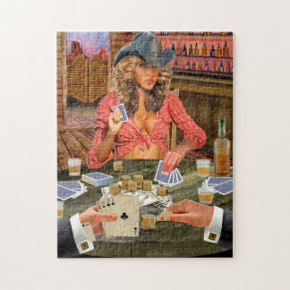 Gamblin' Cowgirl Jigsaw Puzzle