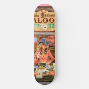 Gamblin' Gal of the Golden Horseshoe Skateboard