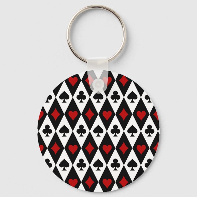 Gambling Blackjack Card Player Casino Las Vegas Keychain (Front)
