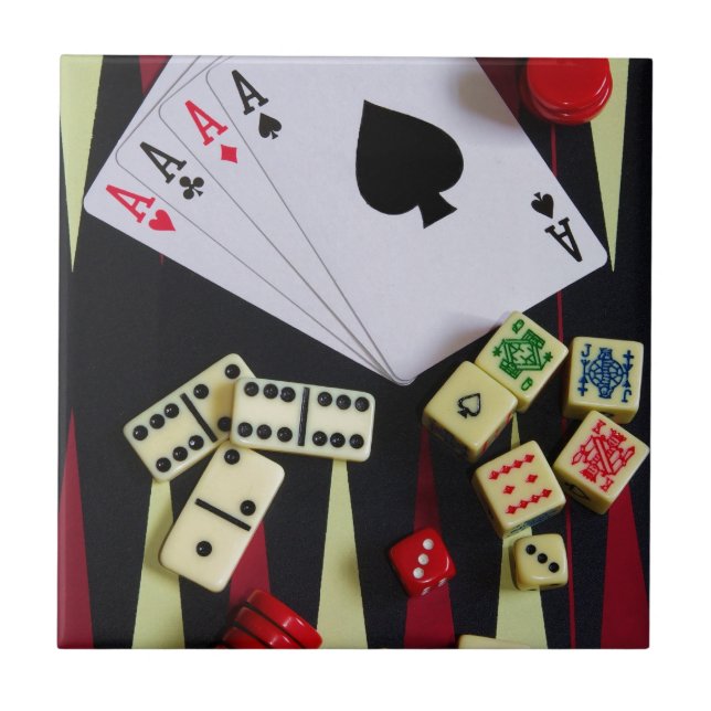 Gambling casino gaming pieces tile (Front)