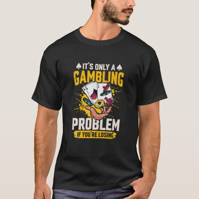 Gambling Casino Poker Slot Machine Cards Lucky Veg T-Shirt (Front)