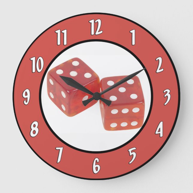 Gambling Dice Wall Clock (Front)