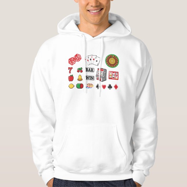 Gambling Elements Casino Games Hoodie (Front)
