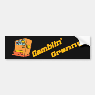 Gambling Granny Bumper Sticker
