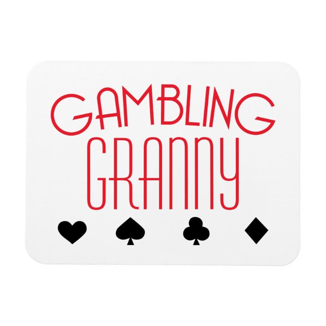 Gambling Granny Magnet (Horizontal)