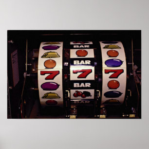 Gambling, slot machines poster