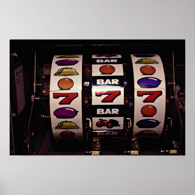 Gambling, slot machines poster (Front)