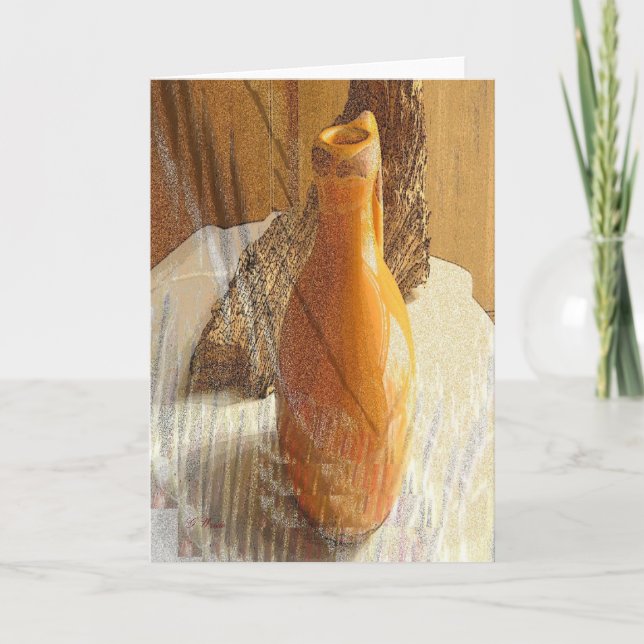 Gamboge Pitcher Fine Art Greeting Card (Front)