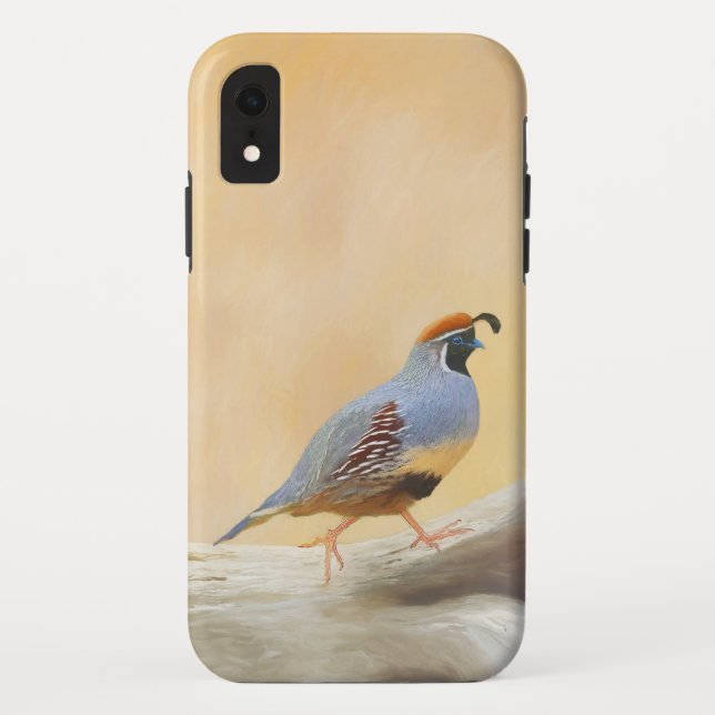 Gambrel's Quail Painting Original Bird Art Case-Mate iPhone Case (Back)