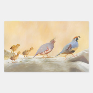 Gambrel's Quail Painting Original Bird Art Sticker
