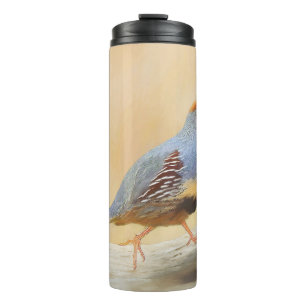 Gambrel's Quail Painting Original Bird Art Thermal Tumbler