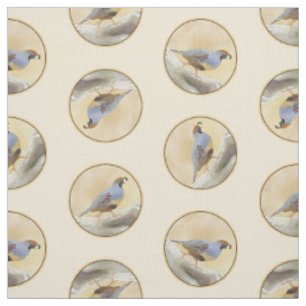 Gambrel's Quail Painting Original Wild Bird Art Fabric