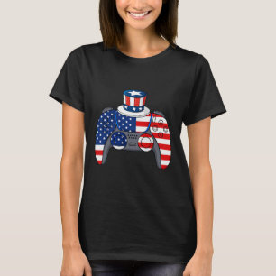 Game 4th Of July Gaming Funny Boys Kids Teens Game T-Shirt