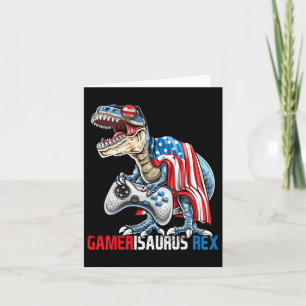 Game 4th Of July T Rex Dinosaur Amerisaurus Rex Bo Card