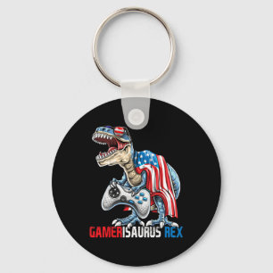 Game 4th Of July T Rex Dinosaur Amerisaurus Rex Bo Keychain