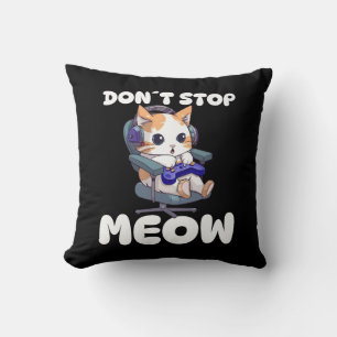 Game and cat lovers' bundle. throw pillow