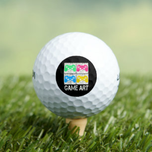 Game Art Vintage Gamepad Retro Controller Gamers Golf Balls
